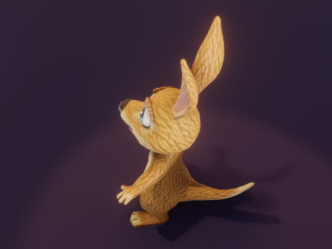 Cartoon Kangaroo Animated Modèle 3D