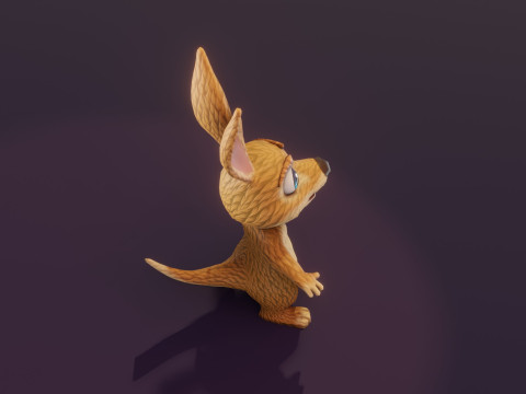 Cartoon Kangaroo Animated Modèle 3D