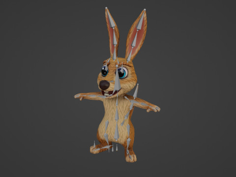 Cartoon Kangaroo Animated Modèle 3D