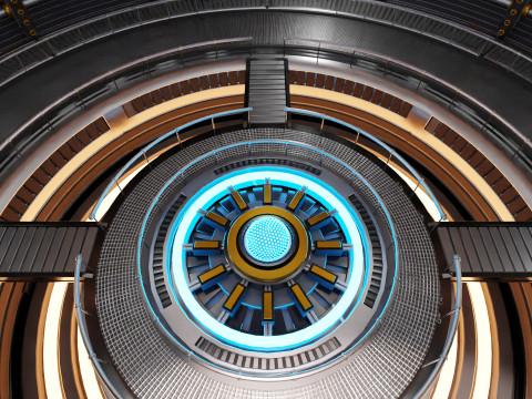 Sci-Fi Interior Scene 3D Модель