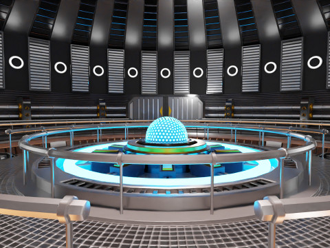 Sci-Fi Interior Scene 3D Модель