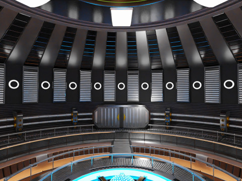 Sci-Fi Interior Scene 3D Модель