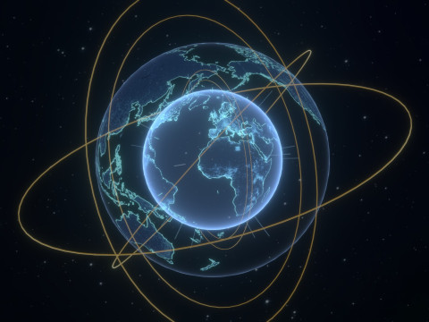 Animated Hologram Planet Earth 2 Sci-Fi Modello 3D