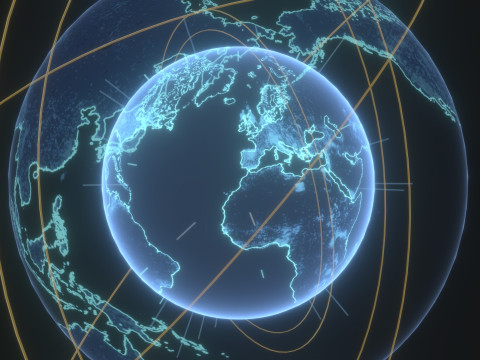 Animated Hologram Planet Earth 2 Sci-Fi 3D 模型