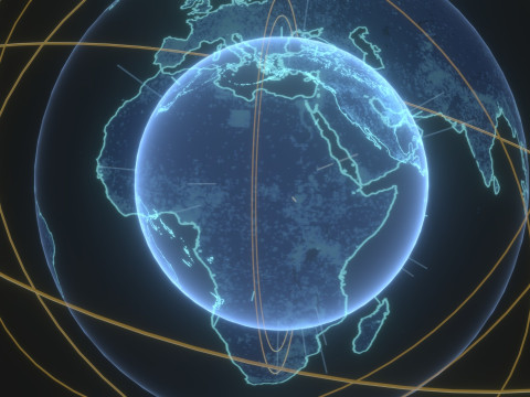 Animated Hologram Planet Earth 2 Sci-Fi 3D 模型