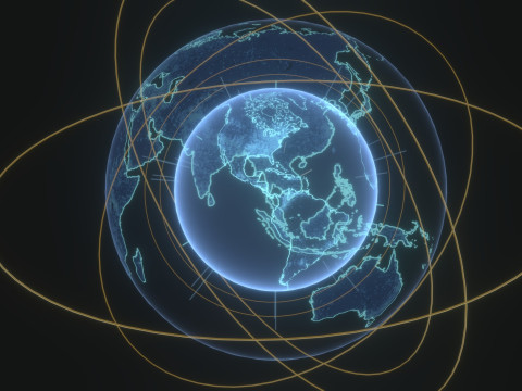 Animated Hologram Planet Earth 2 Sci-Fi 3D 模型
