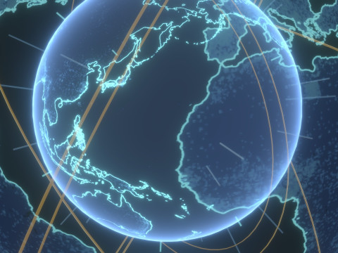 Animated Hologram Planet Earth 2 Sci-Fi 3D 模型