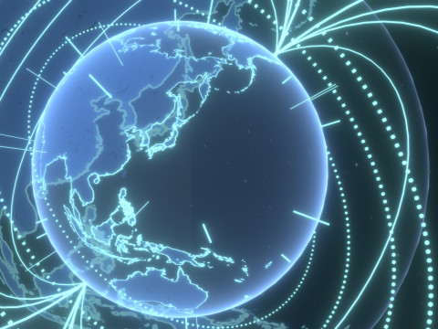 Animated Hologram Planet Earth 4 Sci-Fi 3D Model