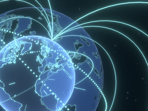 Animated Hologram Planet Earth 4 Sci-Fi 3D Model