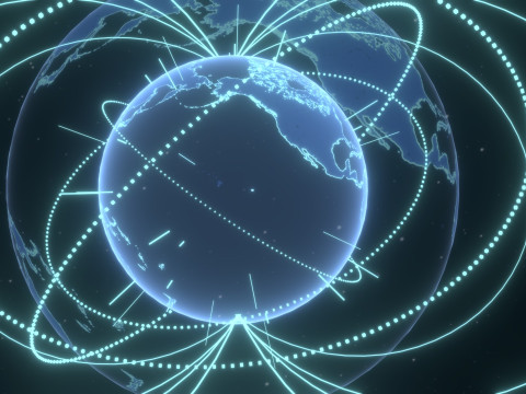 Animated Hologram Planet Earth 4 Sci-Fi 3D Model