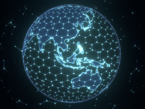 Animated Hologram Planet Earth 5 Sci-Fi 3D 模型