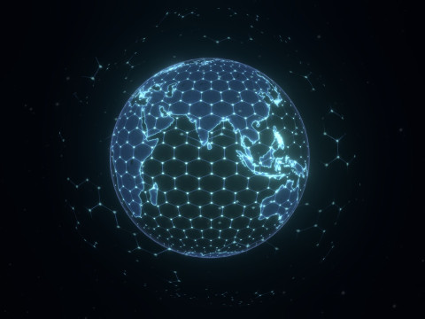 Animated Hologram Planet Earth 5 Sci-Fi 3D 模型