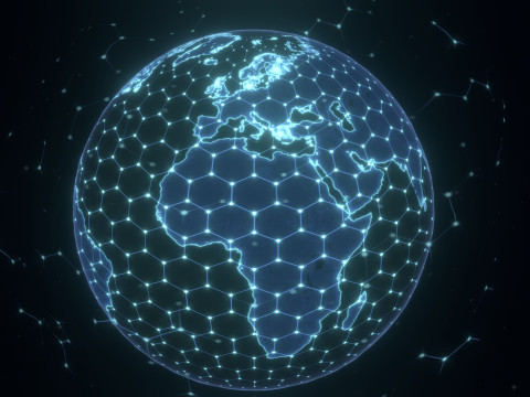 Animated Hologram Planet Earth 5 Sci-Fi 3D 模型