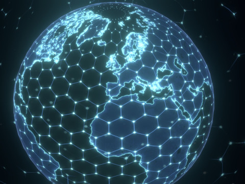 Animated Hologram Planet Earth 5 Sci-Fi 3D 模型