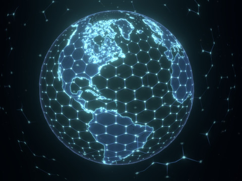 Animated Hologram Planet Earth 5 Sci-Fi 3D 模型