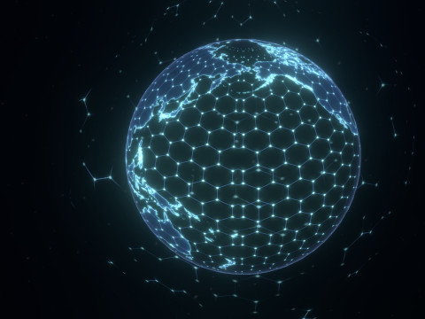 Animated Hologram Planet Earth 5 Sci-Fi 3D 模型