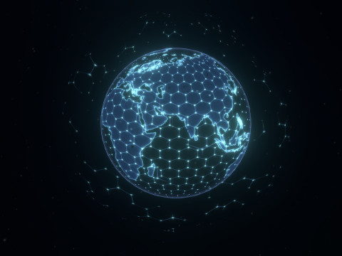 Animated Hologram Planet Earth 5 Sci-Fi 3D 模型