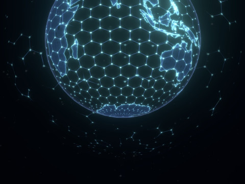 Animated Hologram Planet Earth 5 Sci-Fi 3D 模型