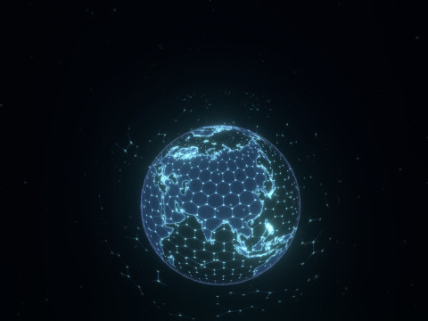 Animated Hologram Planet Earth 5 Sci-Fi 3D 模型