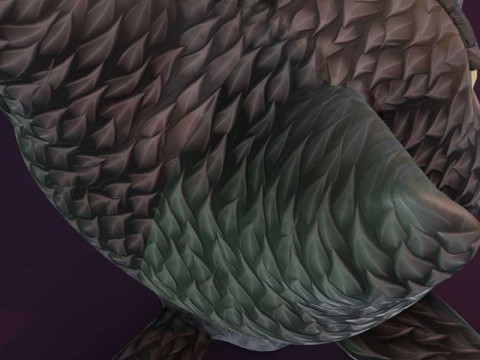 Cartoon Black Wolf Animated 3D Модель