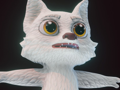 Cartoon Arctic Fox Animated Modelo 3D