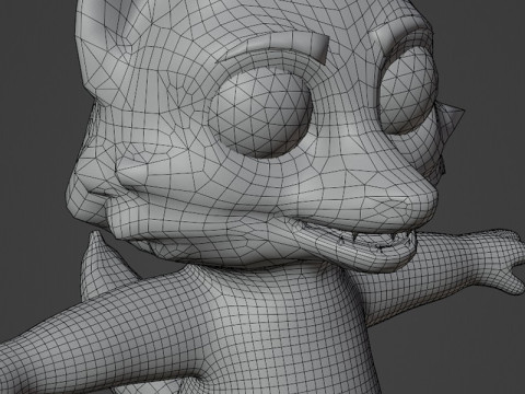 Cartoon Arctic Fox Animated Modelo 3D