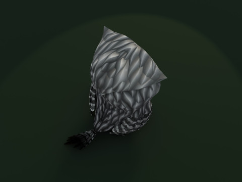 Cartoon Grey Owl Animated Modèle 3D