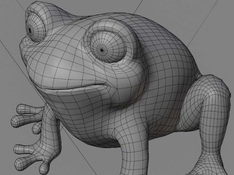 Cartoon Red-legged Frog Animated Modello 3D