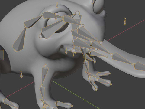 Cartoon Red-legged Frog Animated Modello 3D