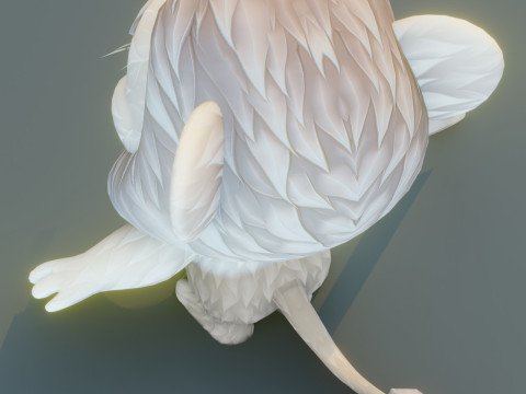 Cartoon White Lion Animated Model 3D