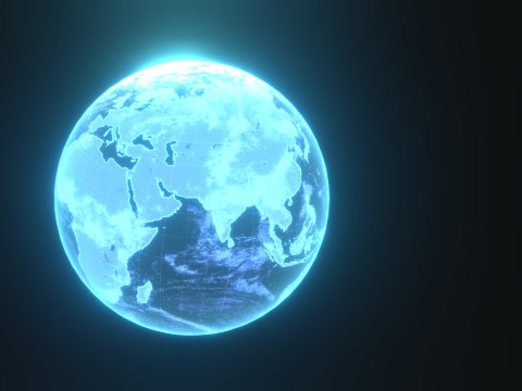 Planet Earth Hologram 6 Variations Sci-Fi 3D 模型