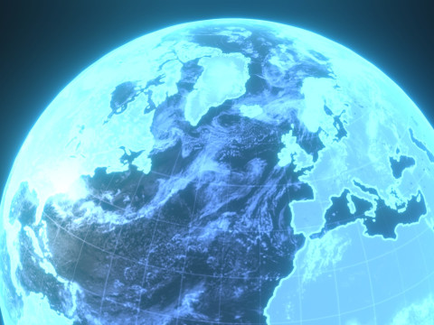 Planet Earth Hologram 6 Variations Sci-Fi 3D 模型