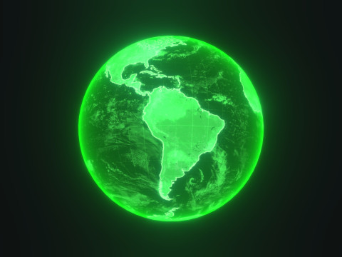 Planet Earth Hologram 6 Variations Sci-Fi 3D 模型