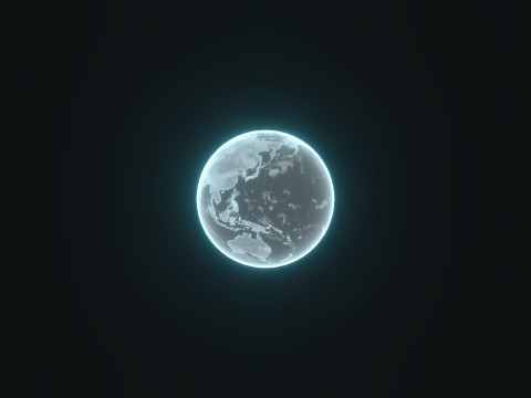 Planet Earth Hologram 6 Variations Sci-Fi 3D 模型