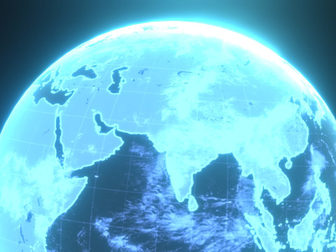 Planet Earth Hologram Sci-Fi 3D Model