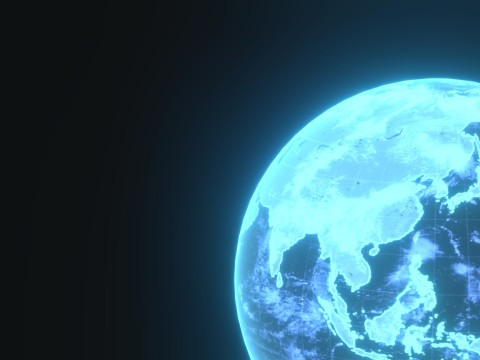 Planet Earth Hologram Sci-Fi 3D Model