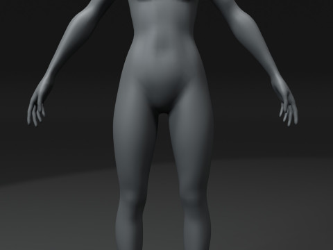 Female Body Base Mesh 28 Animations 10k Polygons 3D 모델