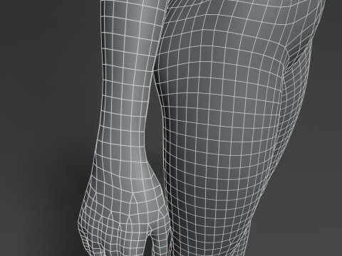 Female Body Base Mesh 28 Animations 10k Polygons 3D 모델
