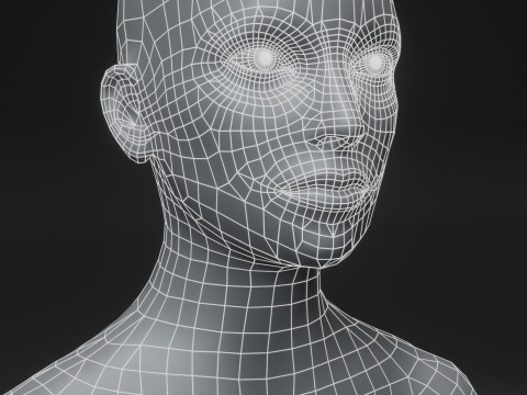 Female Body Base Mesh 28 Animations 10k Polygons 3D 모델