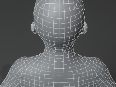 Female Body Base Mesh 28 Animations 10k Polygons 3D 모델