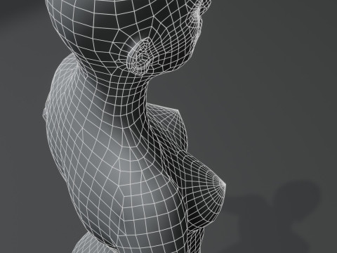 Female Body Base Mesh 28 Animations 10k Polygons 3D 모델