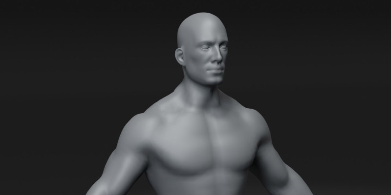 Male Body Base Mesh 28 Animations 10k Polygons 3D Model .c4d .max .obj .3ds .fbx .stl .blend 