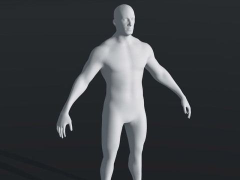 Male Body Base Mesh 28 Animations 20k Polygons Modelo 3D