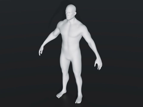 Male Body Base Mesh 28 Animations 20k Polygons 3D 模型