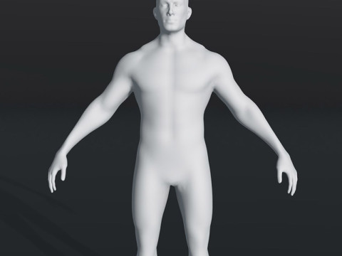 Male Body Base Mesh 28 Animations 20k Polygons 3D 模型