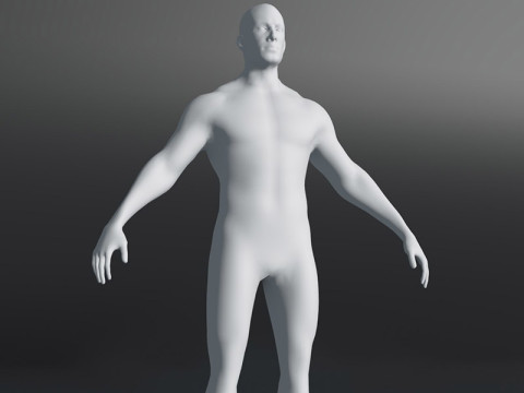Male Body Base Mesh 28 Animations 20k Polygons 3D 模型