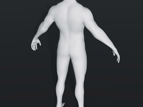 Male Body Base Mesh 28 Animations 20k Polygons 3D 模型