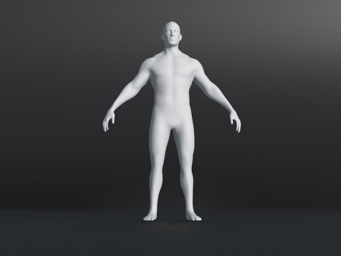 Male Body Base Mesh 28 Animations 20k Polygons 3D 模型