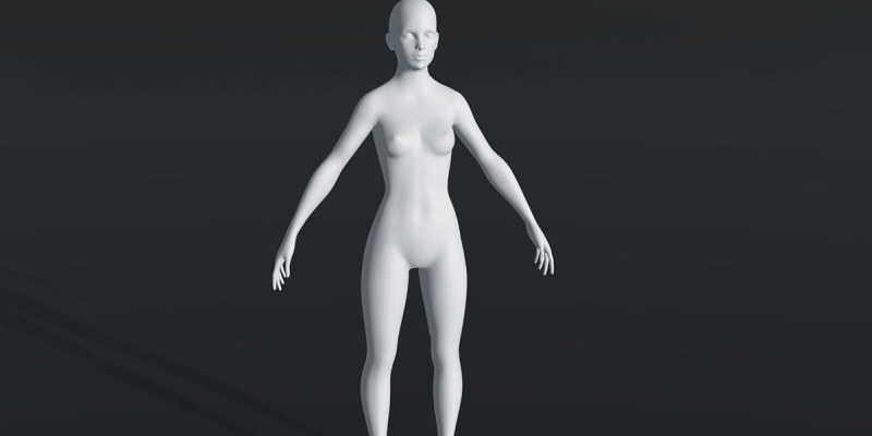 Female Body Base Mesh 28 Animations 20k Polygons Model 3D .c4d .max .obj .3ds .fbx .stl .blend 