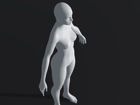 Female Body Base Mesh 28 Animations 20k Polygons Model 3D